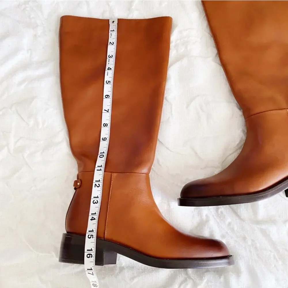 Sam Edelman Mable Wide Calf Leather Tall Boots Size 6.5 New